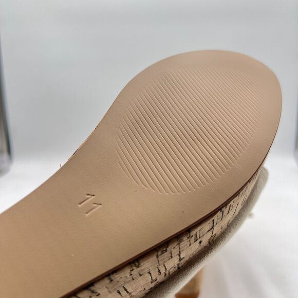 FOWT Apricot Peep Toe Slingback Platform Wedge High Heel Buckle Open Toe Sandals - Picture 6 of 8